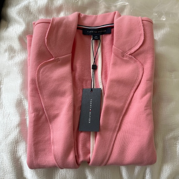 Tommy Hilfiger Single-Button Knit Blazer - Pink, S - Picture 6 of 9